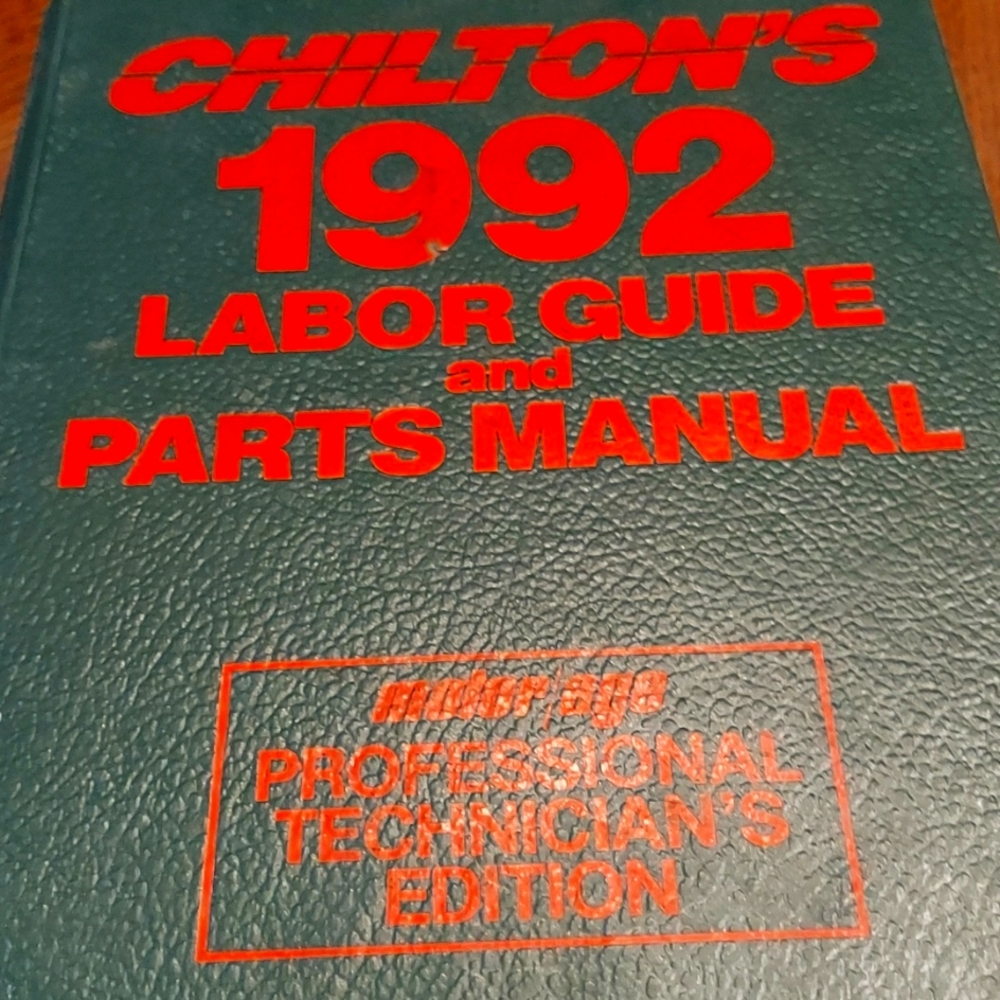 Chiltons labor guide and parts manual.
